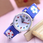 Cute Colorful 3D Football Soccer Theme Watches For Kids