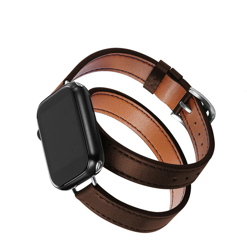 Multi-layer Leather Strap Replacements for Apple Watches