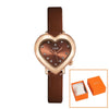 Passionate Heart-Shaped Dial with Vegan Leather Strap Quartz Watches