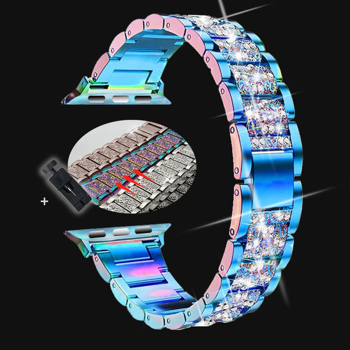 Shimmering Rhinestone Studded Apple Watch Replacement Straps