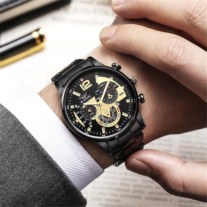 Men's Business and Leisure Stainless Steel Chronograph Watches