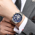 Men's Business and Leisure Stainless Steel Chronograph Watches