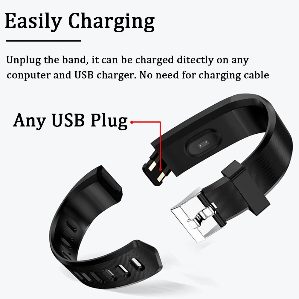 Digital Blood Pressure Monitoring Unisex Smart Watch With Bluetooth