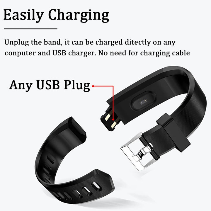 Digital Blood Pressure Monitoring Unisex Smart Watch With Bluetooth