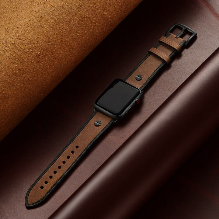 Men's Country Style Leather Replacement Straps for Apple Watches