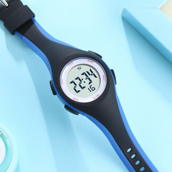 Colorful LED Display Waterproof Digital Sports Watches for Kids