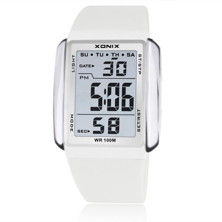 Digital LED Display Sporty Multicolor Rubber Strap Watches