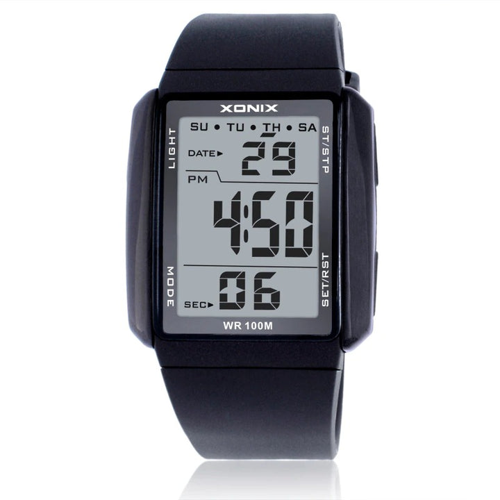 Digital LED Display Sporty Multicolor Rubber Strap Watches