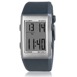 Sporty Digital Display Chronograph Silicone Strap Watches with LED Backlight