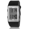 Sporty Digital Display Chronograph Silicone Strap Watches with LED Backlight