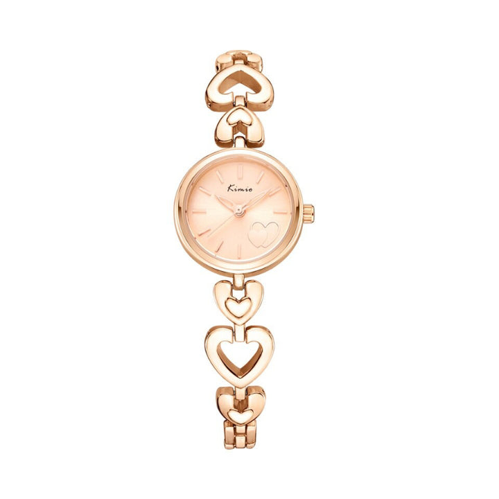 Infinity Love Heart Pattern with Hollow Strap Bracelet Quartz Watches