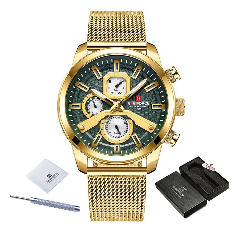 Tough Men's Luminous Stainless Steel Quartz Watches