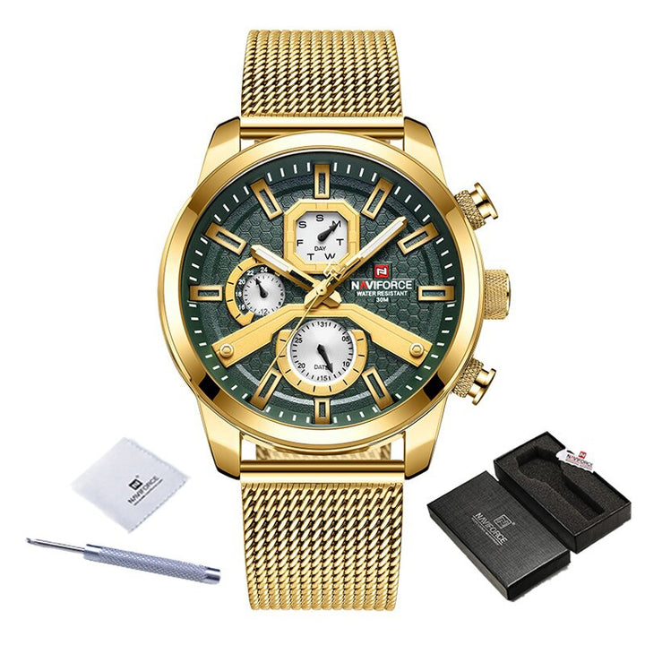 Tough Men's Luminous Stainless Steel Quartz Watches