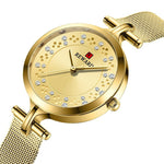 Lustrous Stainless Steel Mesh Band Quartz Watches