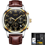 Luxury Waterproof Vegan Leather Strap Sports Chronograph Quartz Watches