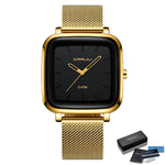 Sporty Rounded Square Case Waterproof Quartz Watches