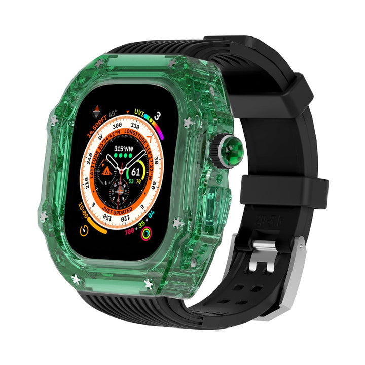 Transparent Case and Durable Replacement Straps for Apple Watches