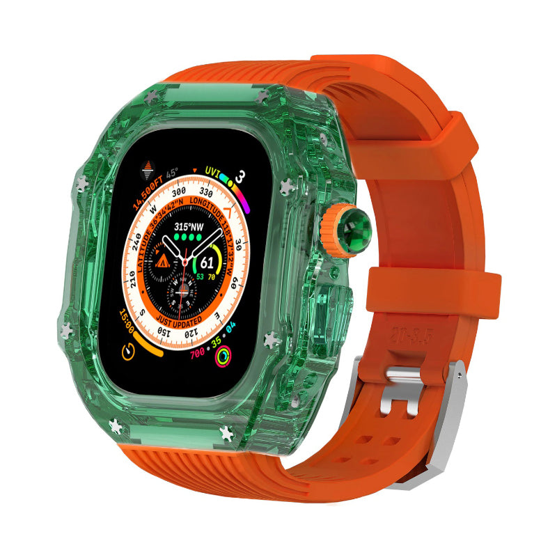 Transparent Case and Durable Replacement Straps for Apple Watches