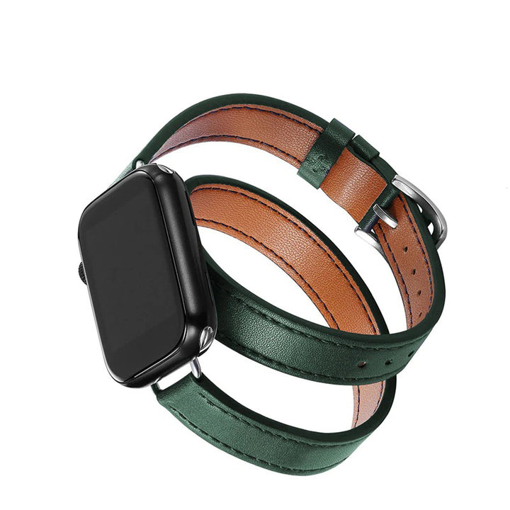 Multi-layer Leather Strap Replacements for Apple Watches