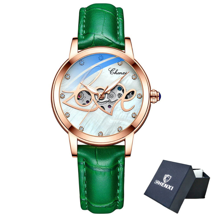 Sparkling Romantic Hollowed-out Love Dial Automatic Watches