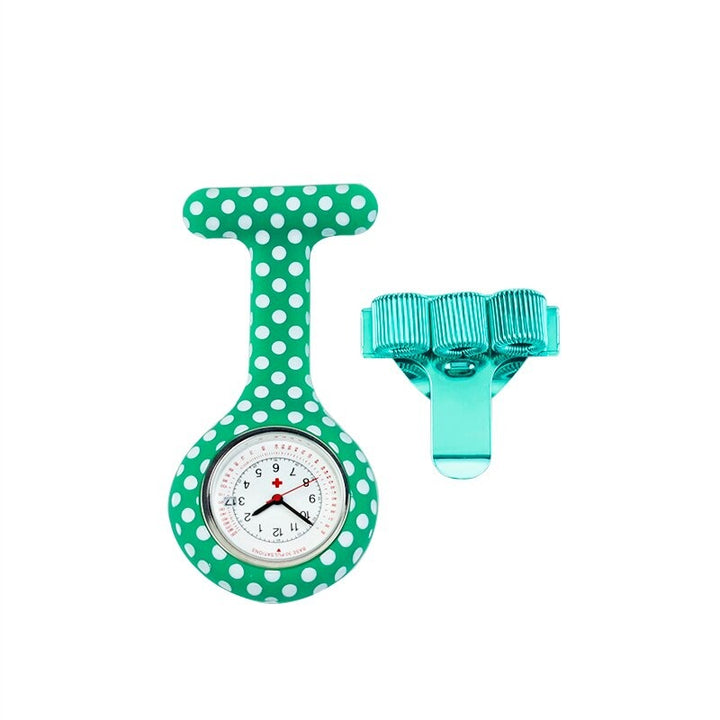 Polka Dot Silicone Pocket Quartz Watches with Pen Holder