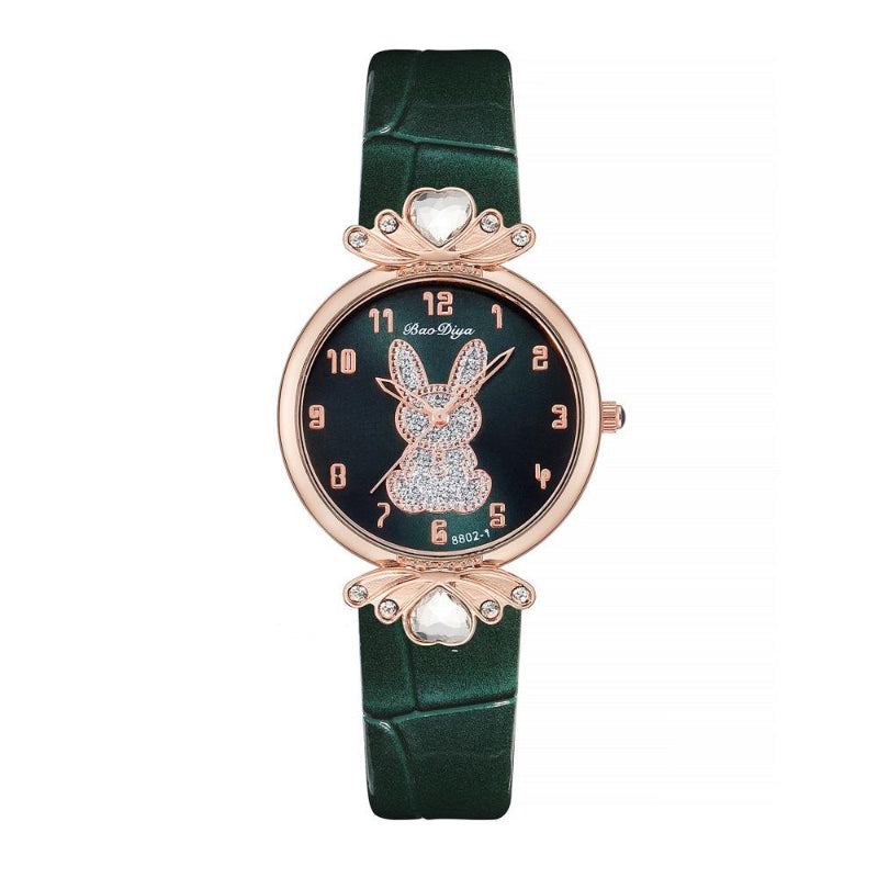 Cute and Glittery Bunny Dial Women's Quartz Watches