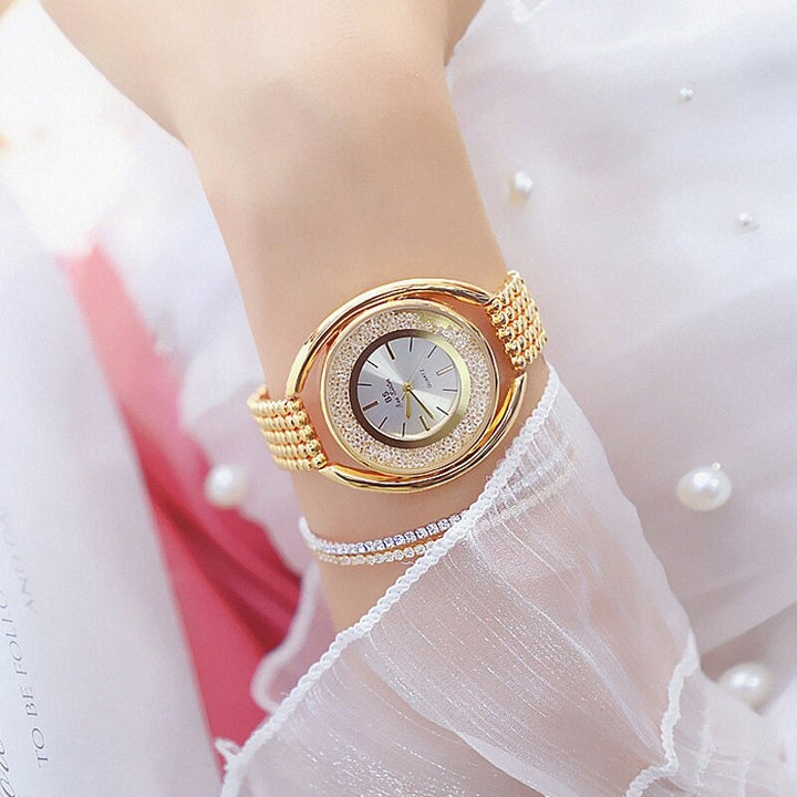 Glistening Unique Design Rhinestone Encircling Quartz Watches
