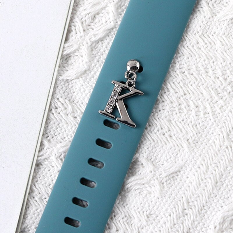 Personalized Rhinestone A-Z Letter Charms for Apple and Smart Watchbands