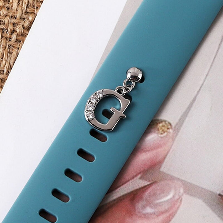 Personalized Rhinestone A-Z Letter Charms for Apple and Smart Watchbands