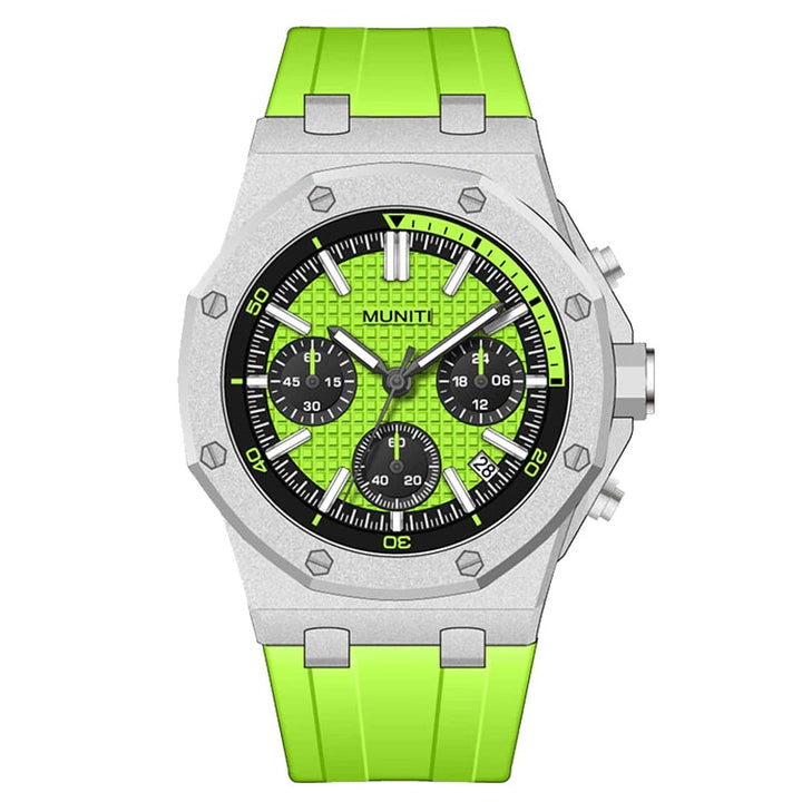 Geometric Tonneau Silicone Strap Chronograph Quartz Watches