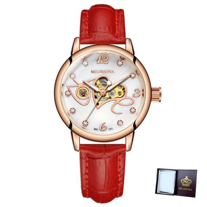 Fashion Love Heart Dial Automatic Self-Winding Luminous Watches