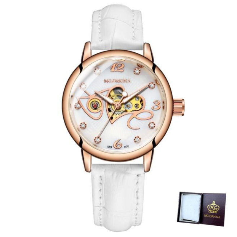 Fashion Love Heart Dial Automatic Self-Winding Luminous Watches