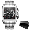 Multi-Functional Square Case Business and Sports Chronograph Watches