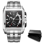Multi-Functional Square Case Business and Sports Chronograph Watches