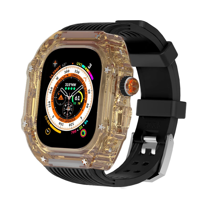 Transparent Case and Durable Replacement Straps for Apple Watches