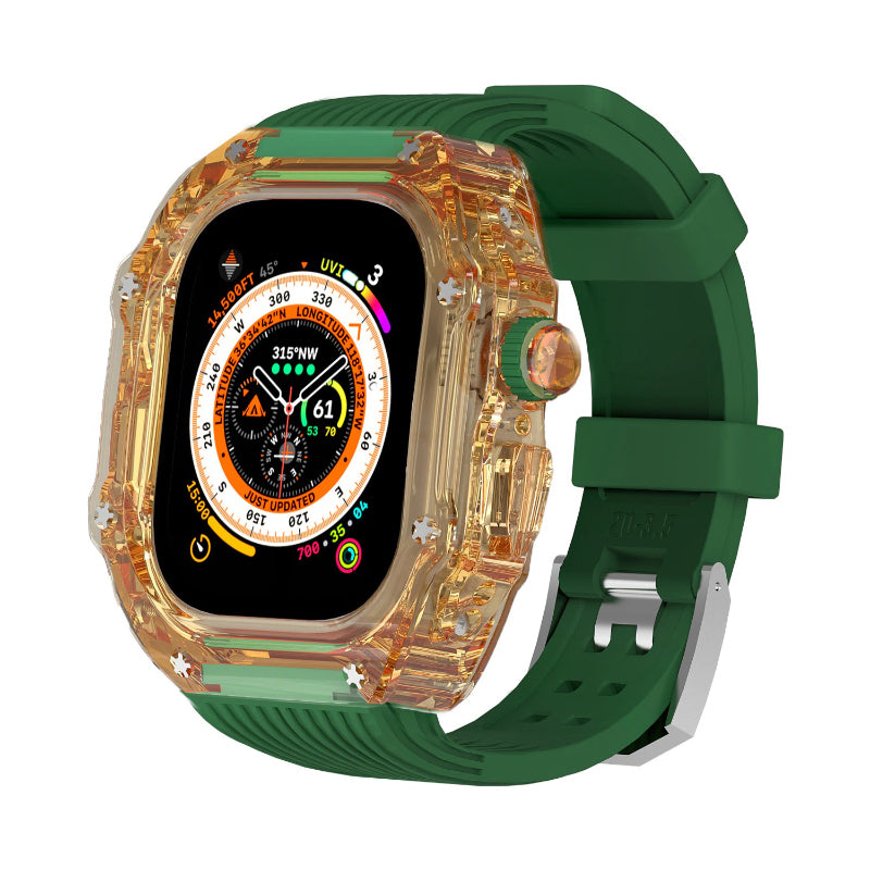 Transparent Case and Durable Replacement Straps for Apple Watches