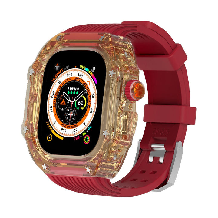 Transparent Case and Durable Replacement Straps for Apple Watches