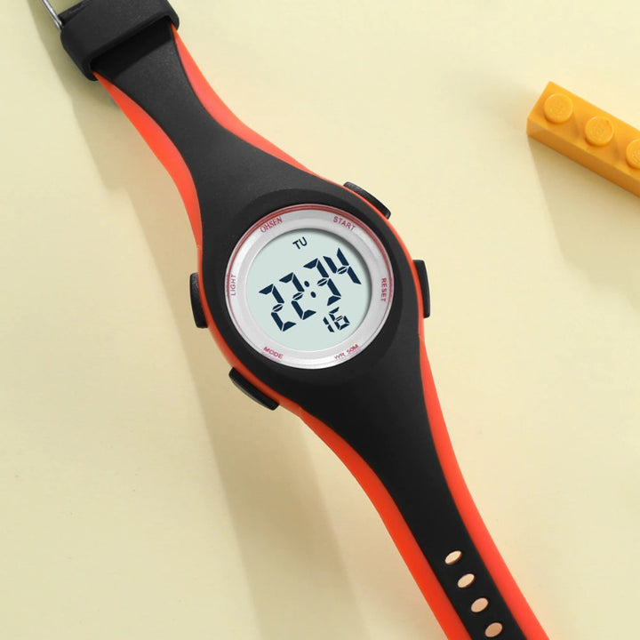 Colorful LED Display Waterproof Digital Sports Watches for Kids