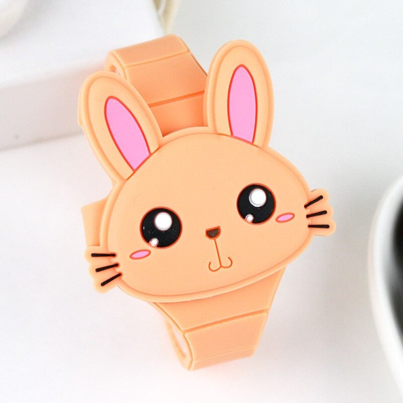 Adorable Cartoon Bunny Silicone LED Digital Watches for Kids