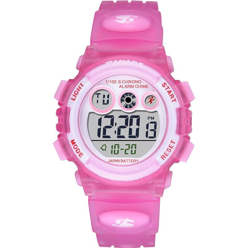 Colorful Children's Waterproof Flash Digital LED Display Chronograph Watches