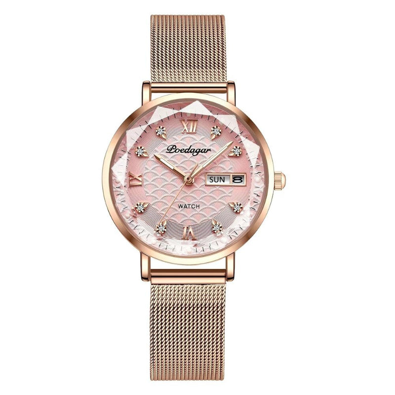 Luminous Rhinestone Roman Numerals Dial Quartz Watches