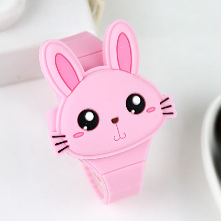 Adorable Cartoon Bunny Silicone LED Digital Watches for Kids