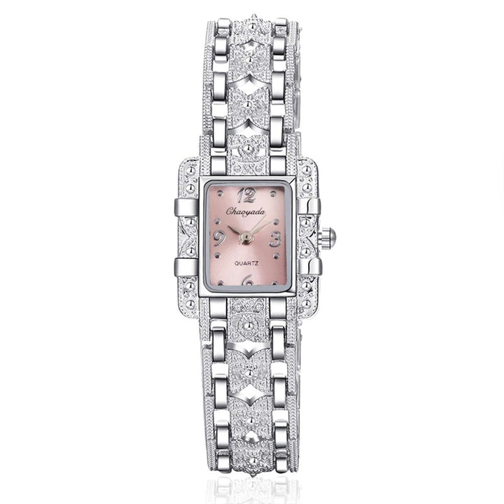 Delicate Rectangular Dial with Stainless Steel Band Quartz Watches