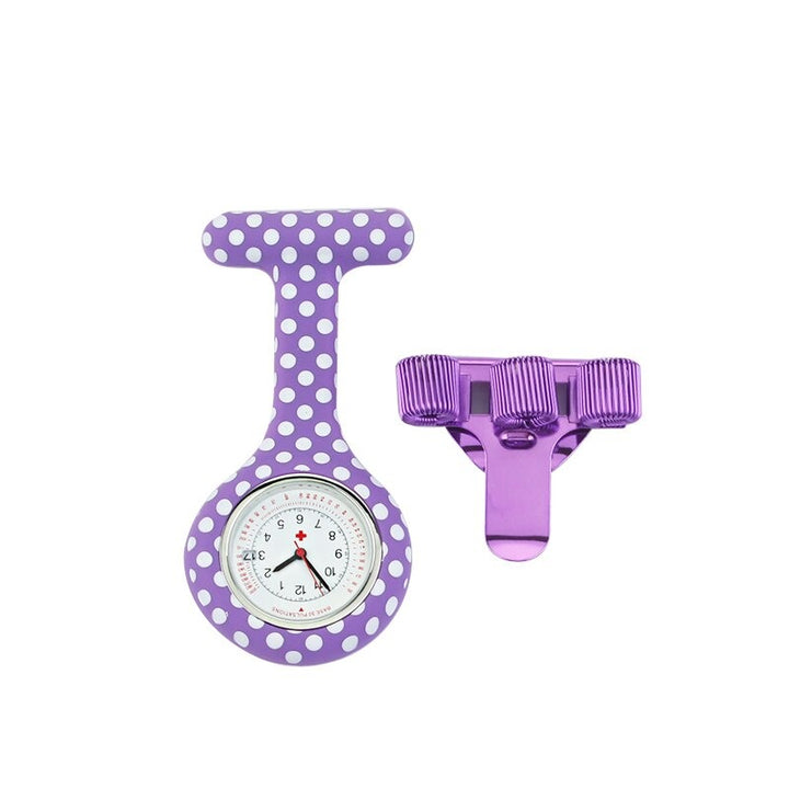 Polka Dot Silicone Pocket Quartz Watches with Pen Holder