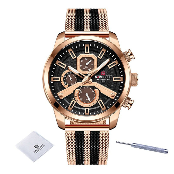 Tough Men's Luminous Stainless Steel Quartz Watches