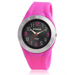 Cool and Sporty Multicolor Rubber Strap Quartz Watches