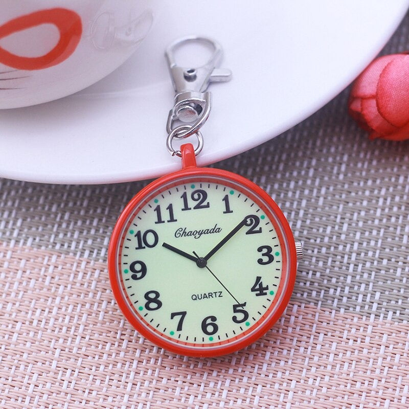 Luminous Easy To Read Dial Key Chain Quartz Pocket Watches