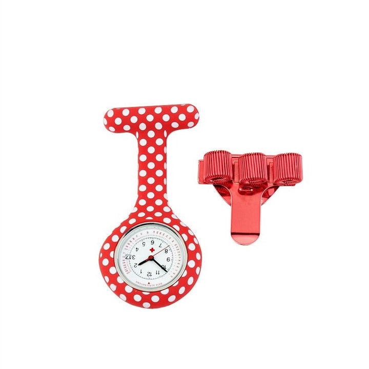 Polka Dot Silicone Pocket Quartz Watches with Pen Holder