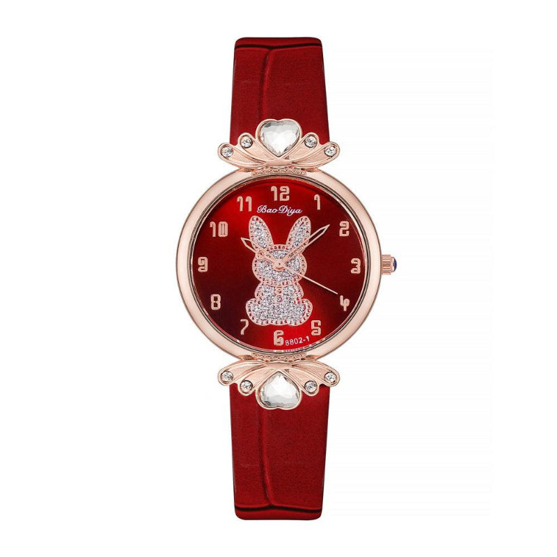 Cute and Glittery Bunny Dial Women's Quartz Watches