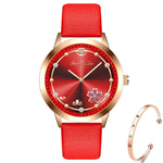 Minimalist Women's Flower Dial Quartz Watches